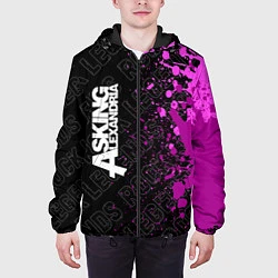 Куртка с капюшоном мужская Asking Alexandria rock legends по-вертикали, цвет: 3D-черный — фото 2