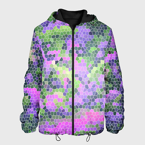 Мужская куртка Разноцветный витраж / 3D-Черный – фото 1