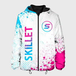 Куртка с капюшоном мужская Skillet neon gradient style вертикально, цвет: 3D-черный