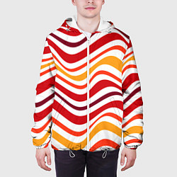 Куртка с капюшоном мужская Модные линии, цвет: 3D-белый — фото 2