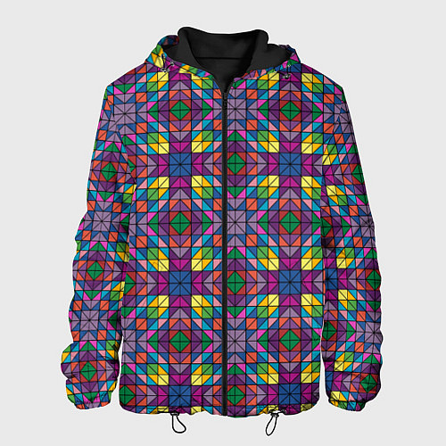 Мужская куртка Стеклянная мозаика / 3D-Черный – фото 1