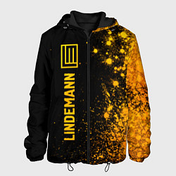Куртка с капюшоном мужская Lindemann - gold gradient по-вертикали, цвет: 3D-черный