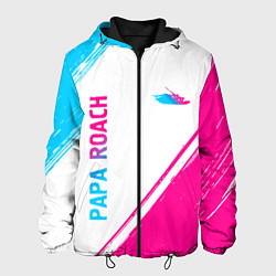 Мужская куртка Papa Roach neon gradient style вертикально