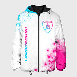 Мужская куртка Lamborghini neon gradient style вертикально