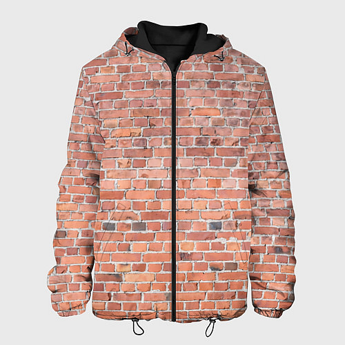 Мужская куртка Кирпичная стена узор / 3D-Черный – фото 1