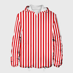 Куртка с капюшоном мужская Красная полоса, цвет: 3D-белый