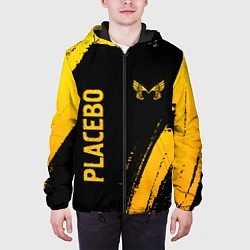 Куртка с капюшоном мужская Placebo - gold gradient вертикально, цвет: 3D-черный — фото 2