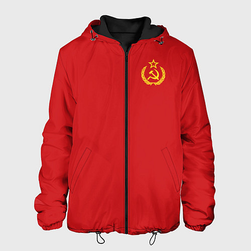 Мужская куртка СССР Герб со звездой / 3D-Черный – фото 1
