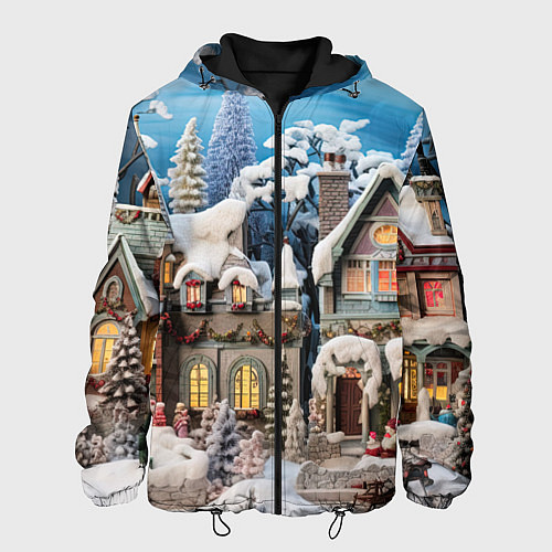 Мужская куртка Северное сияние торжества / 3D-Черный – фото 1