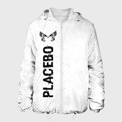Куртка с капюшоном мужская Placebo glitch на светлом фоне по-вертикали, цвет: 3D-белый
