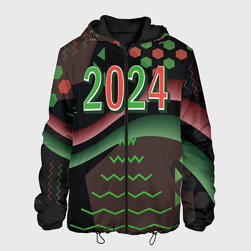 Мужская куртка 2024 абстрактный фон / 3D-Черный – фото 1