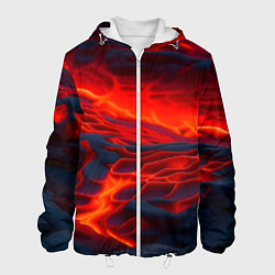 Куртка с капюшоном мужская Текущая магма, цвет: 3D-белый
