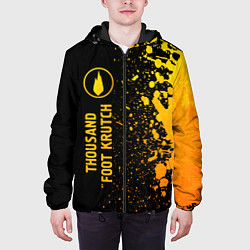 Куртка с капюшоном мужская Thousand Foot Krutch - gold gradient по-вертикали, цвет: 3D-черный — фото 2