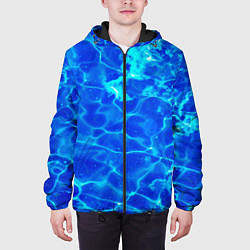 Куртка с капюшоном мужская Чистая вода океаны, цвет: 3D-черный — фото 2