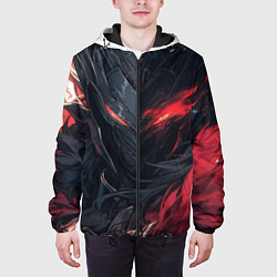 Куртка с капюшоном мужская Воин Ярости, цвет: 3D-черный — фото 2