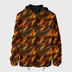 Куртка с капюшоном мужская Brown print from the neural network, цвет: 3D-черный