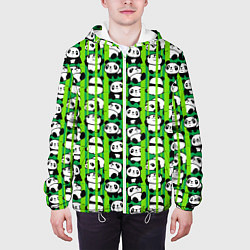 Куртка с капюшоном мужская Мишки панда мультяшные, цвет: 3D-белый — фото 2