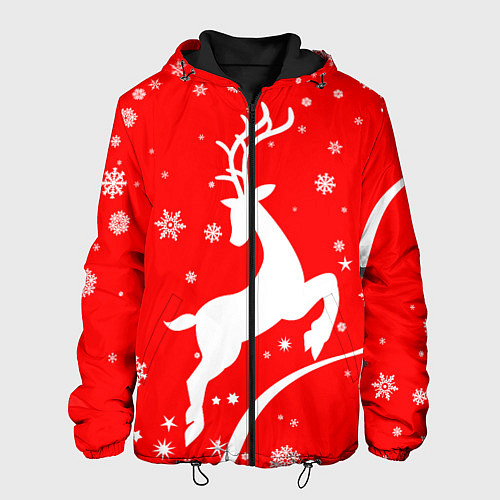 Мужская куртка Christmas deer / 3D-Черный – фото 1