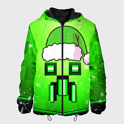 Куртка с капюшоном мужская Майнкрафт новогодний крипер, цвет: 3D-черный