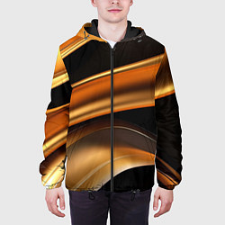 Куртка с капюшоном мужская Yellow black style, цвет: 3D-черный — фото 2