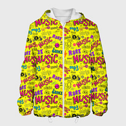Куртка с капюшоном мужская Music dance, цвет: 3D-белый