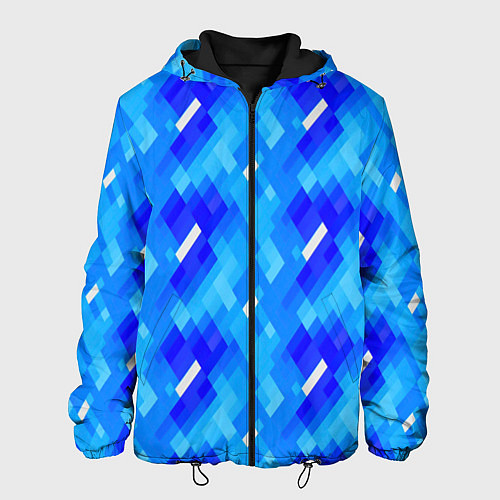 Мужская куртка Синее пиксельное полотно / 3D-Черный – фото 1