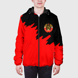 Куртка с капюшоном мужская СССР красный стиль силы, цвет: 3D-черный — фото 2