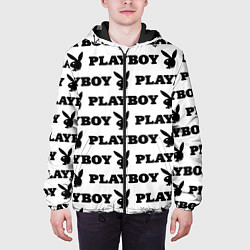 Куртка с капюшоном мужская Playboy rabbit, цвет: 3D-черный — фото 2
