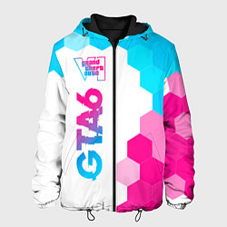 Мужская куртка GTA6 neon gradient style по-вертикали