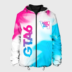 Мужская куртка GTA6 neon gradient style вертикально