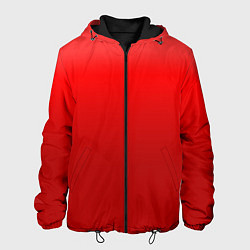 Куртка с капюшоном мужская Кроваво-красный градиент, цвет: 3D-черный