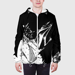 Куртка с капюшоном мужская Берсерк Гатс в чёрных доспехах, цвет: 3D-белый — фото 2