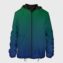 Мужская куртка Темно-зеленый и синий градиент