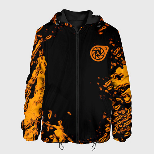 Мужская куртка Half life orange splash city 17 / 3D-Черный – фото 1