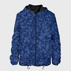 Куртка с капюшоном мужская Джинсовый цвет текстура, цвет: 3D-черный