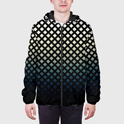 Куртка с капюшоном мужская Лунный градиент под сеткой, цвет: 3D-черный — фото 2