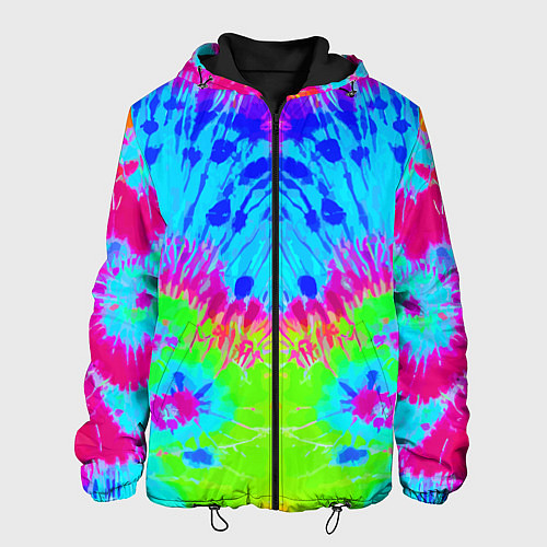 Мужская куртка Tie-Dye abstraction / 3D-Черный – фото 1