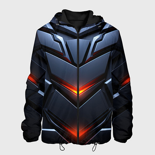 Мужская куртка Объемная броня с ярким светом / 3D-Черный – фото 1