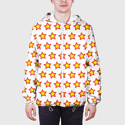 Куртка с капюшоном мужская Звезды защитника, цвет: 3D-белый — фото 2