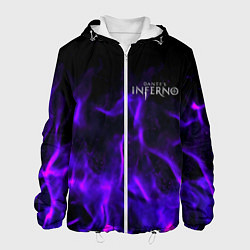 Куртка с капюшоном мужская Dantes Inferno flame neon, цвет: 3D-белый