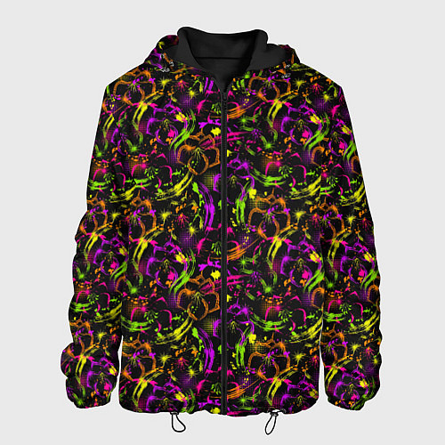 Мужская куртка Color bright pattern / 3D-Черный – фото 1