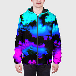 Куртка с капюшоном мужская Marshmello neon space, цвет: 3D-черный — фото 2