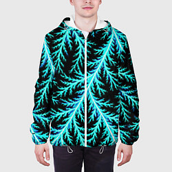 Куртка с капюшоном мужская Разряды электричества Tie Dye, цвет: 3D-белый — фото 2