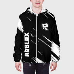 Куртка с капюшоном мужская Roblox текстура краски, цвет: 3D-белый — фото 2