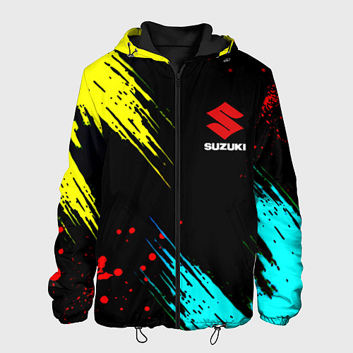 Мужская куртка Suzuki краски абстрактные / 3D-Черный – фото 1