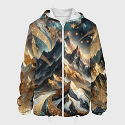 Куртка с капюшоном мужская Золотые горы, цвет: 3D-белый