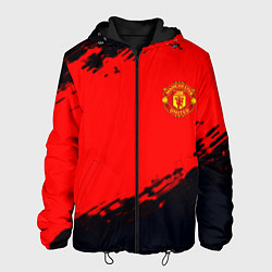 Куртка с капюшоном мужская Manchester United colors sport, цвет: 3D-черный