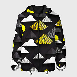 Куртка с капюшоном мужская Минимализм в облаках, цвет: 3D-черный