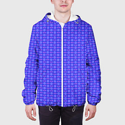 Куртка с капюшоном мужская Паттерн мягкие круглые звездочки, цвет: 3D-белый — фото 2