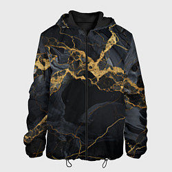 Куртка с капюшоном мужская Золотой путь на черном граните, цвет: 3D-черный
